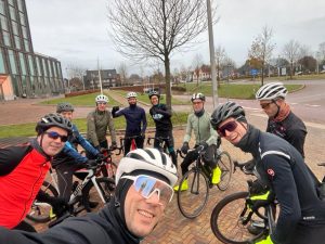 Fietsers in de bergen